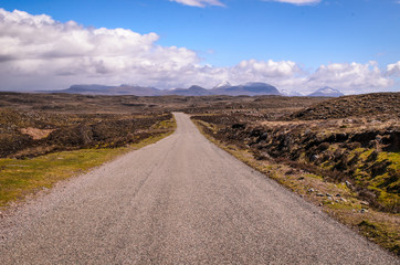 Highlands road countryside. Scotland, Great Britain