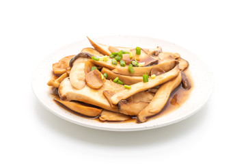 stir-fried king oyster mushroom in oyster sauce