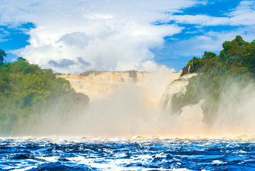 Wadaima Waterfall in Laguna de Canaima, Venezuela