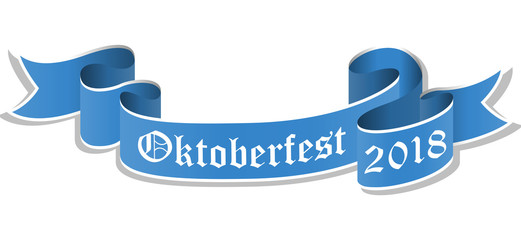 blue banner for Oktoberfest 2018