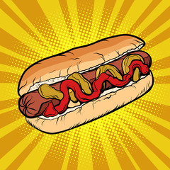 hot dog sausage ketchup mustard