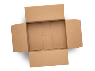 empty cardboard box on top isolated - 212049448