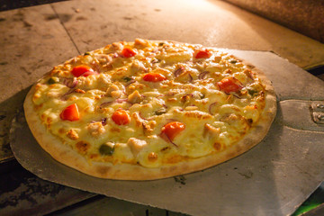 Pizza in oven