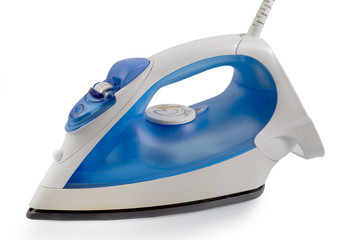 Iron steam for ironing electric appliance home equipment on white background.
