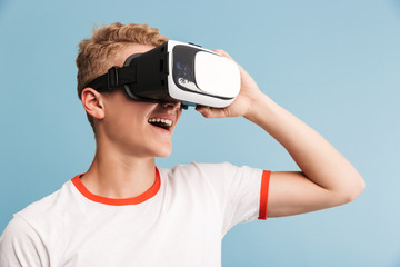 Portrait of a cheerful casual teenage boy