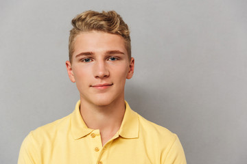 Close up portrait of an attractive casual teenage boy