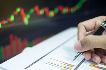 Business concept of making money  on investment, Stock, Business improvement, Exchange, Money...