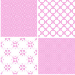Charming different vector seamless patterns.