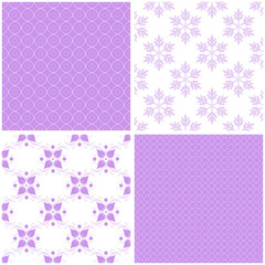 Chic different vector seamless patterns.
