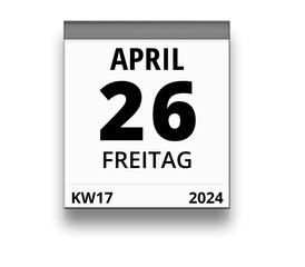 Kalender für Freitag, 26. APRIL 2024 (Woche 17)