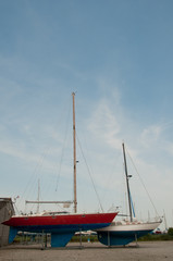 bateaux à l'entretien