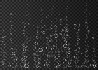 Underwater fizzing air, water or oxygen  bubbles.