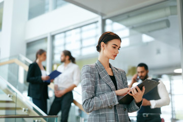 Business Woman Work In Modern Office