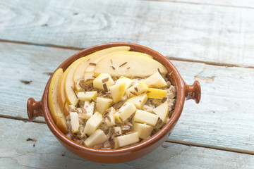  porridge apple and vanilla
