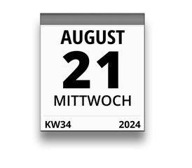 Kalender für Mittwoch, 21. AUGUST 2024 (Woche 34)