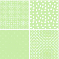 Vintage different vector seamless patterns.