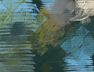 Abstract painting on canvas. Hand made art. Colorful texture. Modern artwork. Strokes of fat paint. Brushstrokes. Contemporary art. Artistic background image.