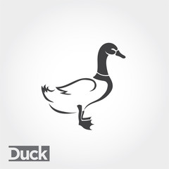 stand duck art, drawing duck art logo, food farm