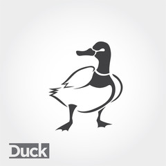 stand duck art, drawing duck art logo, food farm
