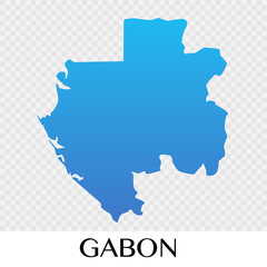 Gabon map in Africa  continent illustration design