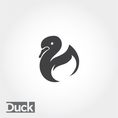 icon duck, duck logo, simple duck