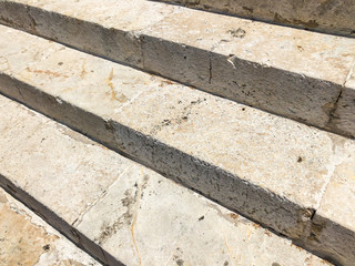 beautiful stone gray steps close-up on a sunny day