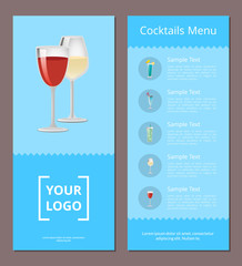 Fototapeta na wymiar Cocktails Menu Advertisement Poster Design Alcohol