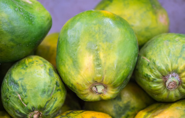 Organics papaya sold on local farmers market