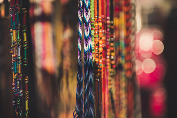 Colorful vivid handmade raided bracelets on the market