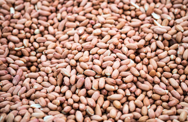 Backround of new harvest peanuts sold at farmers market
