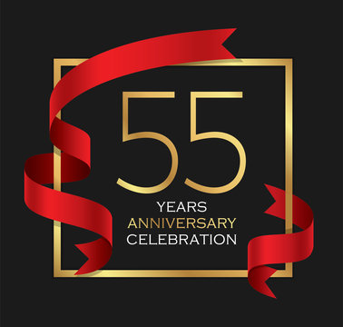 55th years anniversary celebration background