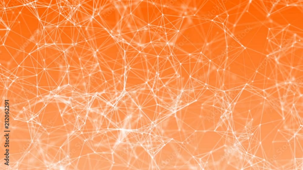 Poster abstract moving background of chaotically moving lines and points, alpha channel