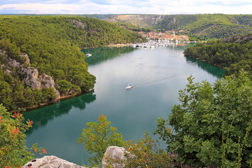 views of the beautiful Krka river