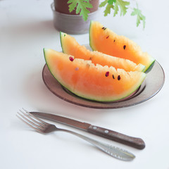 Delicious watermelon on a table