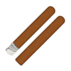 Vector flat illustration of cuban cigars