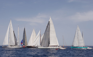 Sailing. Sailingship. Superyacht at sea. 
