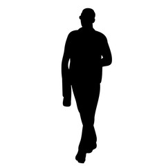 silhouette man is walking