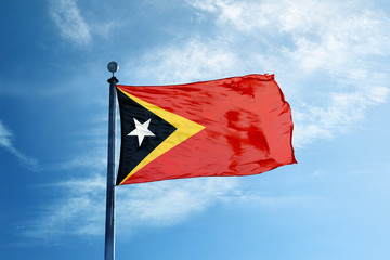Timor flag on the mast