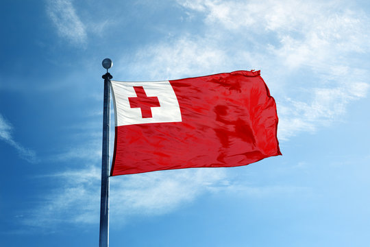 Tongo flag on the mast