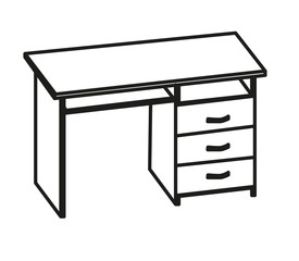  sketch of a computer table
