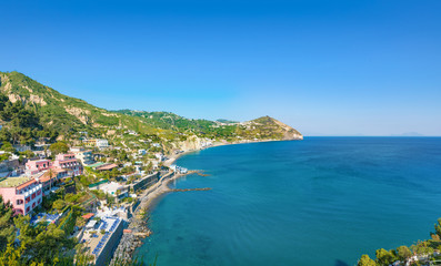 Naklejka premium Le Fumarole beach near Sant'Angelo on Ischia island, Italy.