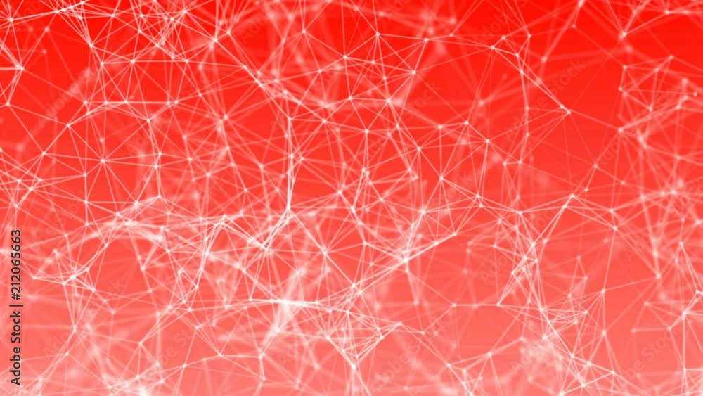 Poster abstract moving background of chaotically moving lines and points, alpha channel