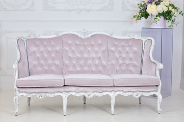 Luxury stylish interior of apartment.