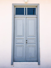 Doors of private modern houses on the streets in Rishon Le Zion, Israel