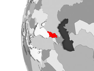 Georgia on grey globe