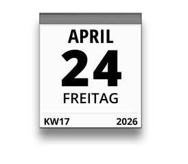 Kalender für Freitag, 24. APRIL 2026 (Woche 17)