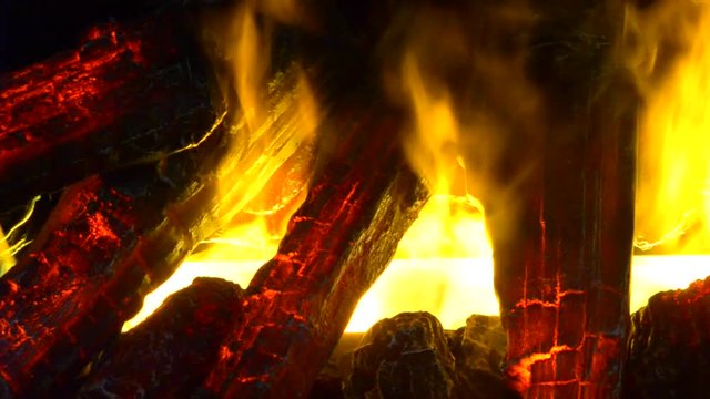 Electric fireplaces with built-in evaporator converts water into steam, which simulates smoke close-up. Model with 3D effect. Modern smart ecological alternative technologies. Energy saving innovation