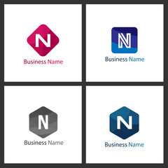 Letter N Logo Set Design