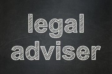 Obraz premium Law concept: text Legal Adviser on Black chalkboard background