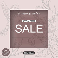 Sale banner template design, Big sale special offer. end of season special offer banner. vector illustration.